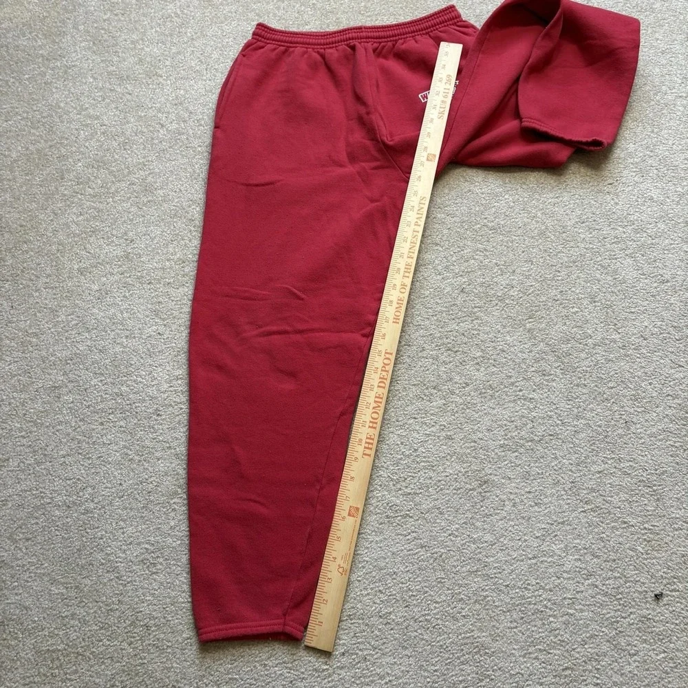 Wisconsin Badgers Sweatpants Mens Small Red NCAA Football Stretch Run Fleece